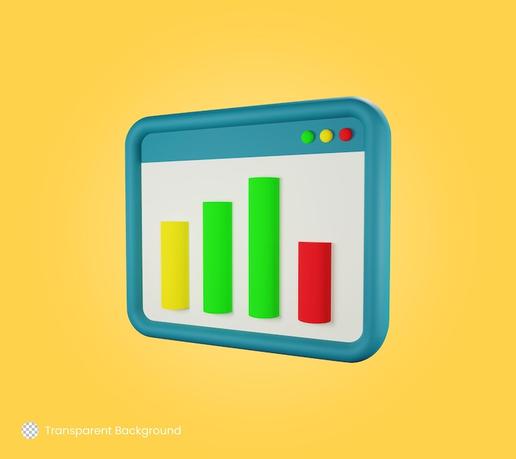 PSD chart infographic 3d or graph 3d rendering illustration icon