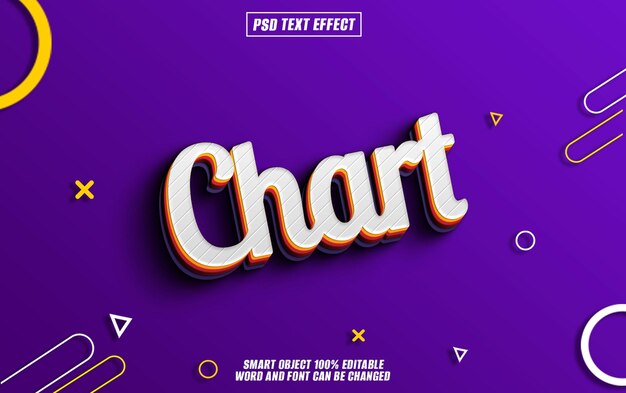 chart text effect font editable typography 3d text