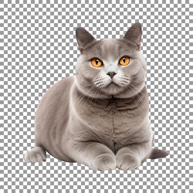 PSD chartreux breed cat on transparent background