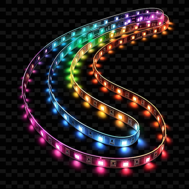PSD chasing led strip lights met rgb kleur doorzichtige draden fl neon led licht decoratieve achtergrond