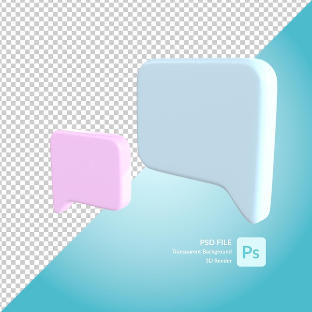 PSD chat 3d illustratie weergave