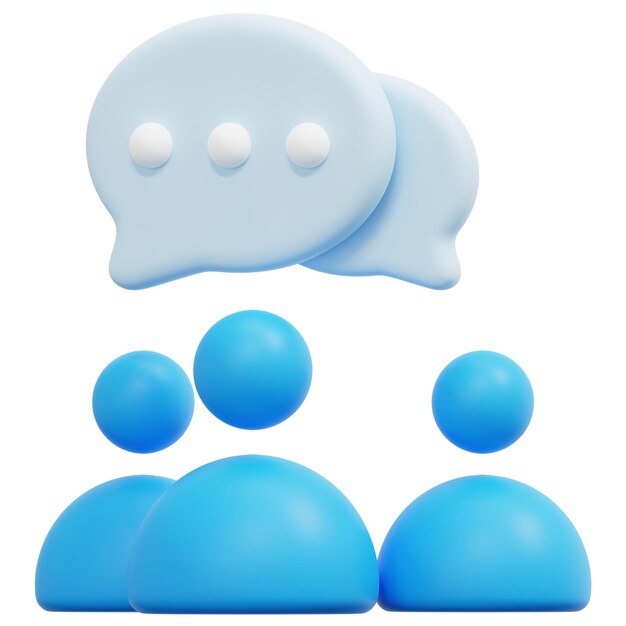 PSD chat 3d render icon illustration