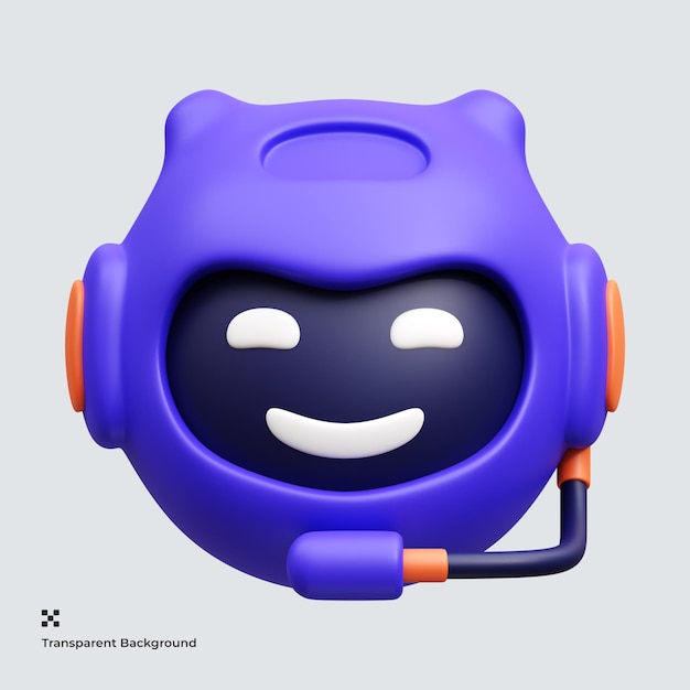PSD chat bot 3d icon