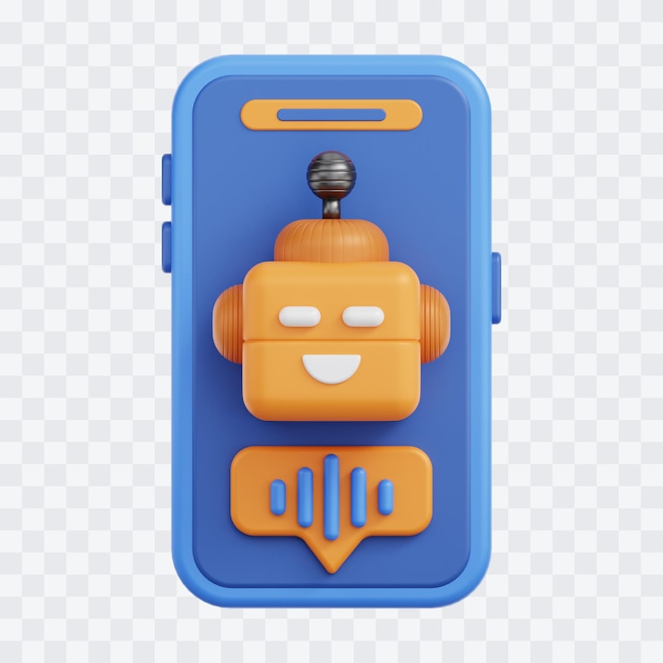 PSD chat bot 3d illustration