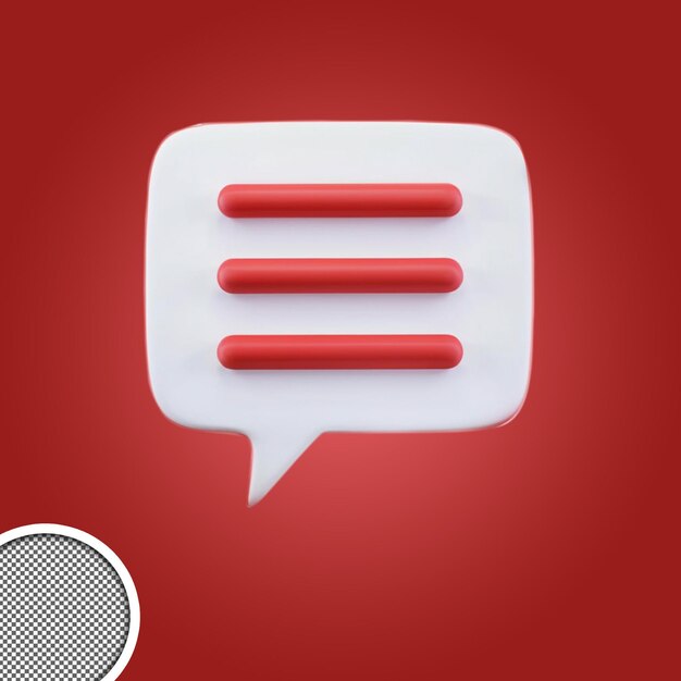 PSD chat box 3d icon