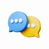 PSD chat bubble 3d icon