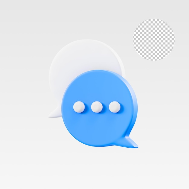 PSD chat bubble 3d illustration