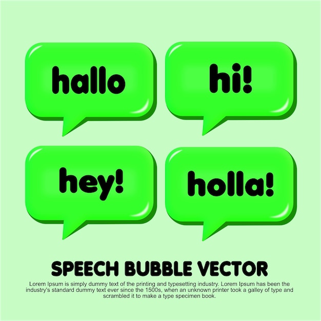 PSD chat bubble colorful vector design green