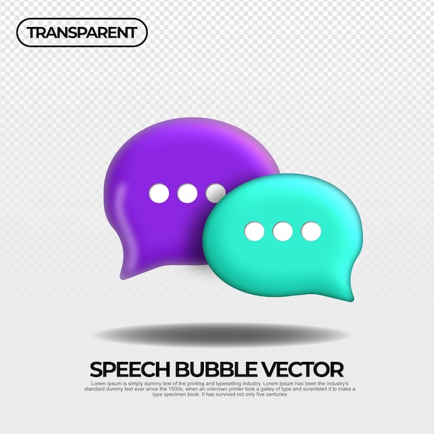 PSD chat bubble colorful vector designer purple green