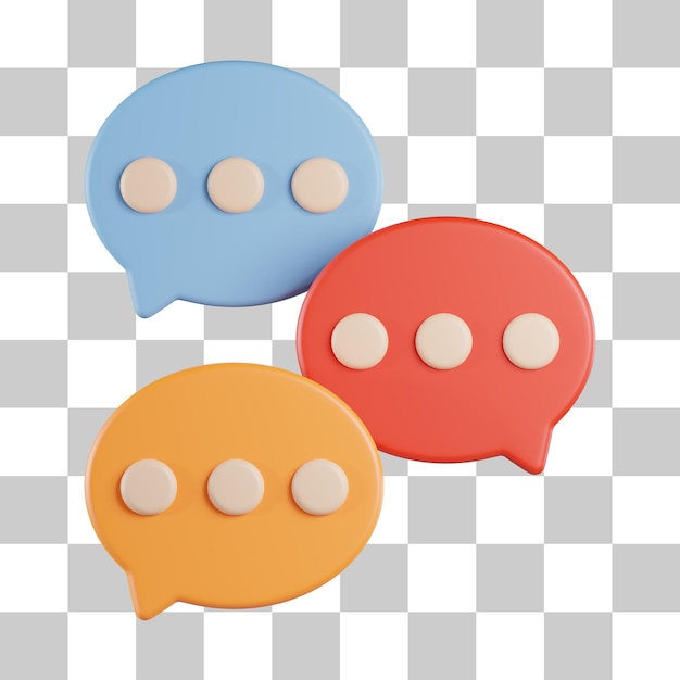 PSD chat connection 3d icon