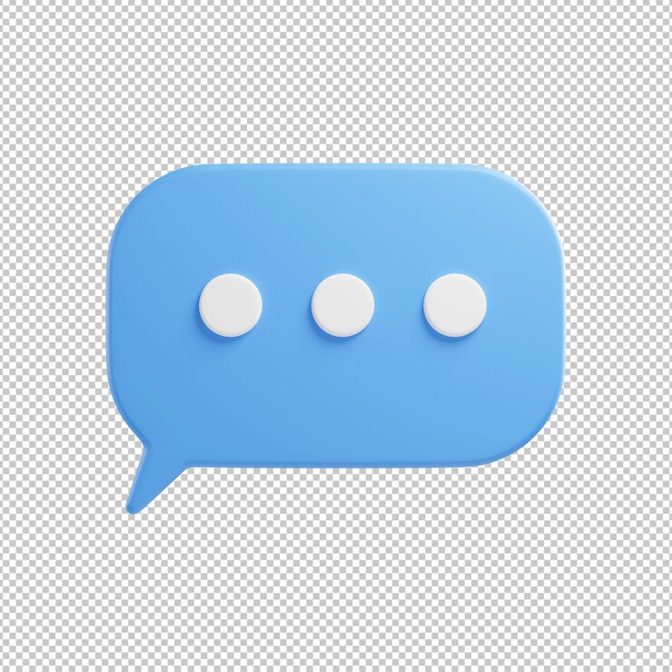 PSD chat icon 3d illustration