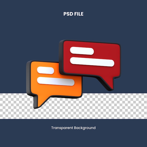 PSD chat met 3d-pictogrammen