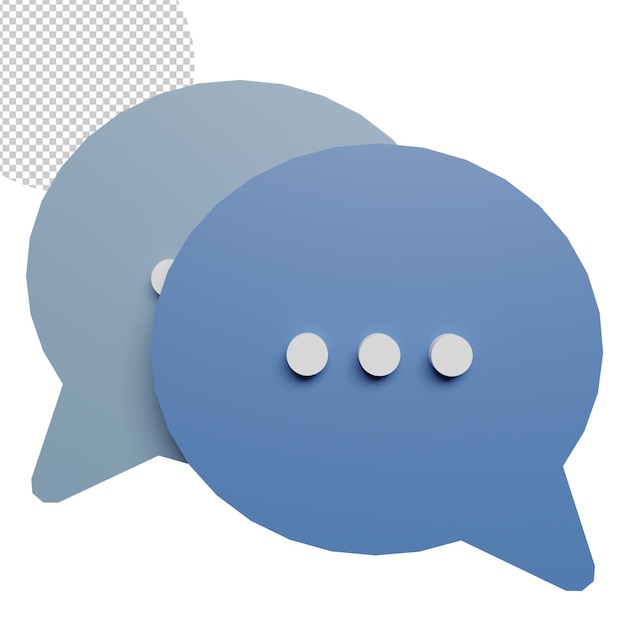 PSD chat social media 3d icon render free illustration