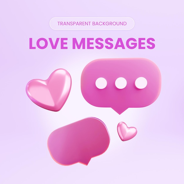 chat speech bubble 3d rendering illustration