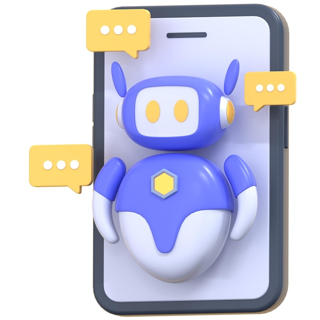 chatbot 3D-illustratie Icon Pack Element