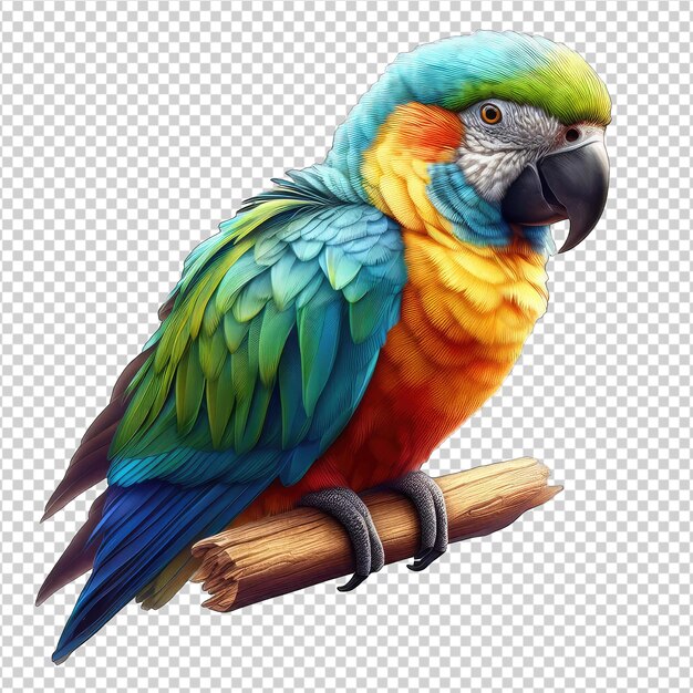 PSD chatty parrot in actie png