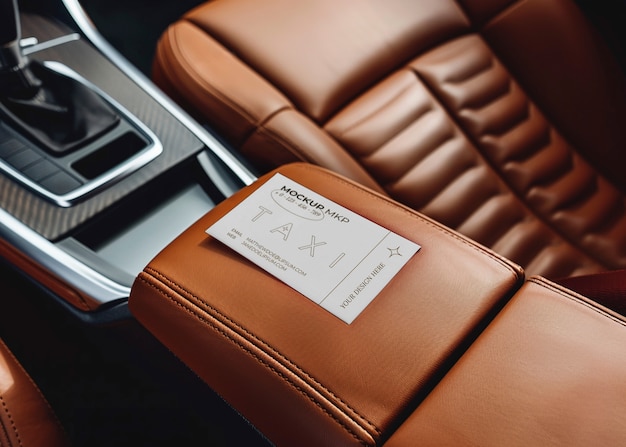 chauffeured car service business card mockup