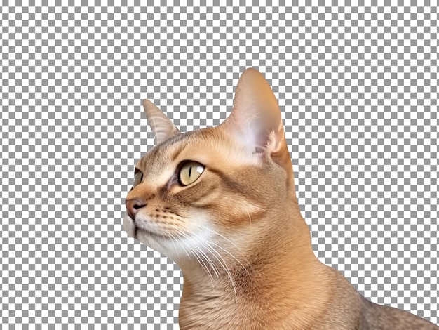 Chausie breed cat on transparent background