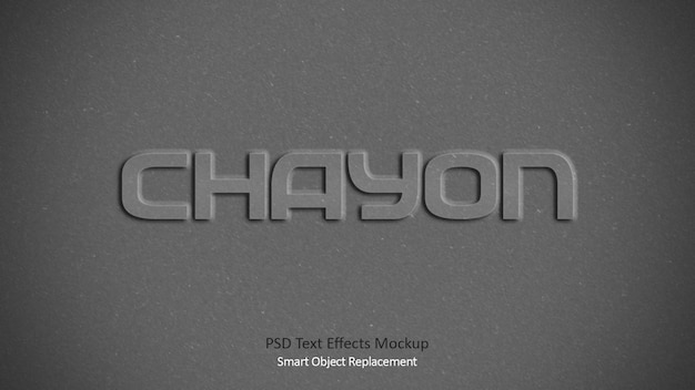 Шаблон текстовых эффектов 3d chayon