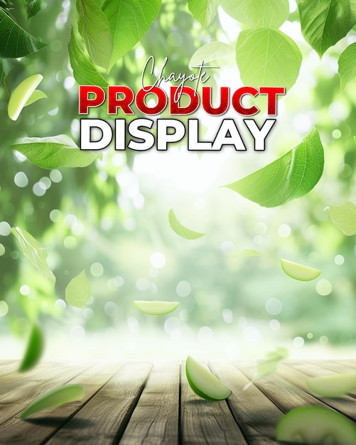 PSD chayote product display background