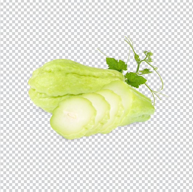 PSD chayote with leaves isolated premium psd