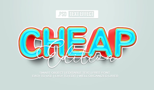 PSD cheap text style effect