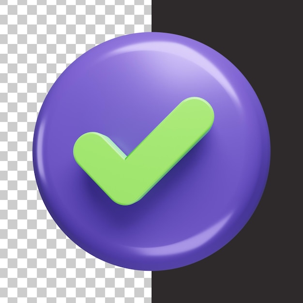 Check icon in 3d rendering
