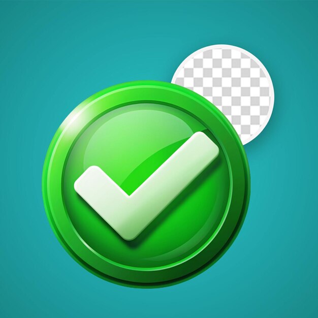 PSD check mark 3d