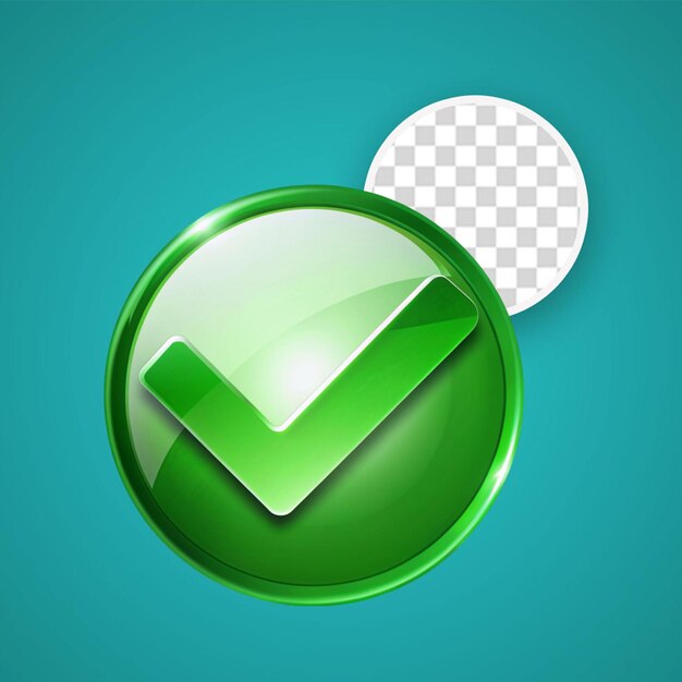 PSD check mark 3d