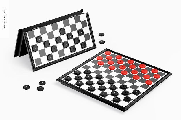 Checkers boards mockup