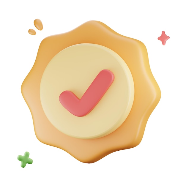 PSD checkmark 3d style icon awardly