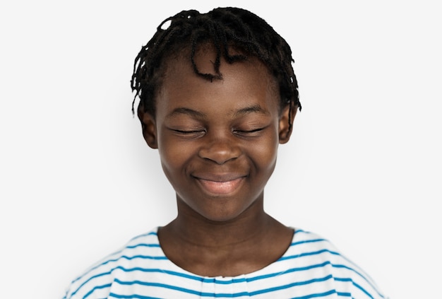 Cheerful Girl Standing Smiling  Concept