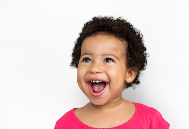 PSD cheerful kid have fun smiling concept