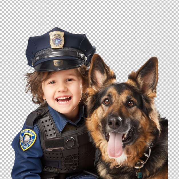 PSD cheerful policeman portrait