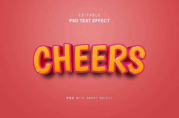 PSD cheers text style effect