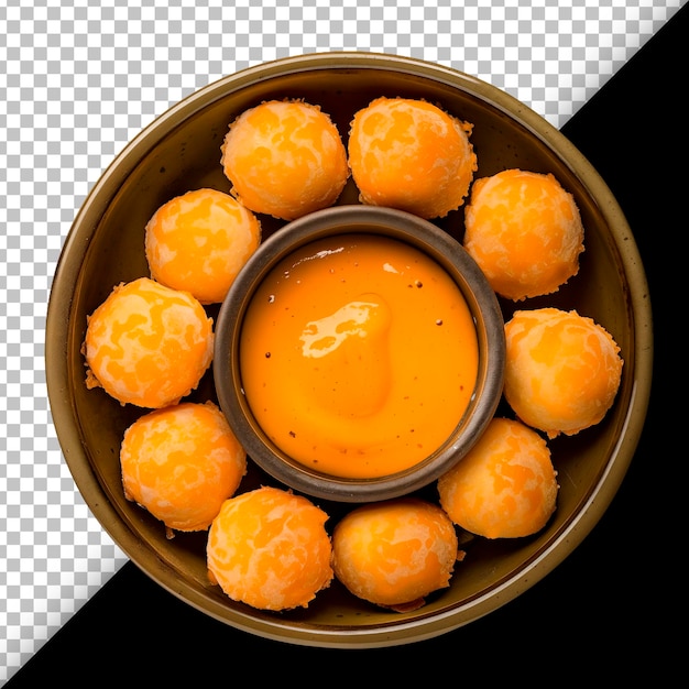 PSD cheese balls with clear background texture