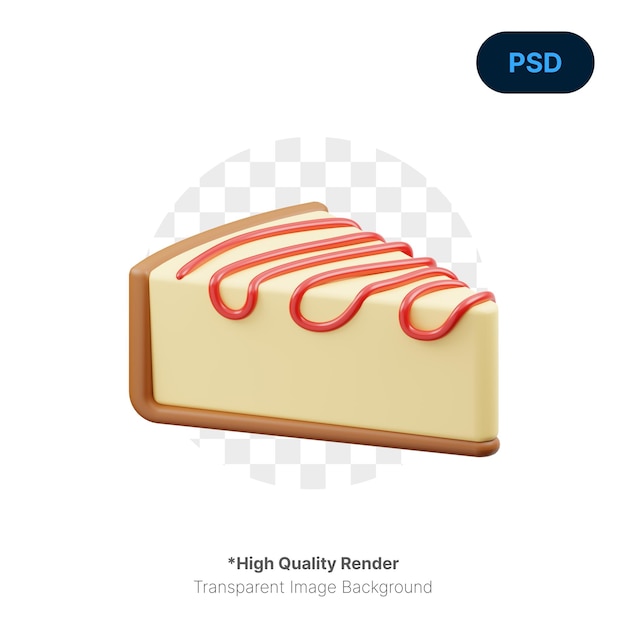 PSD チーズケーキ 3d アイコン premium psd