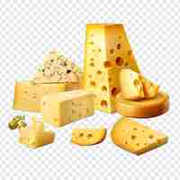 PSD cheese isolated on transparent background