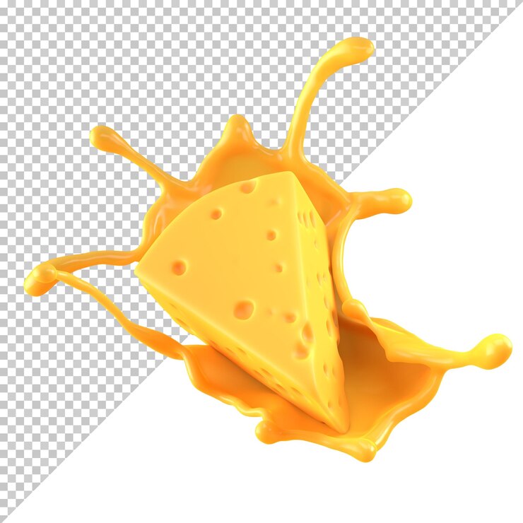 白い背景にチーズ