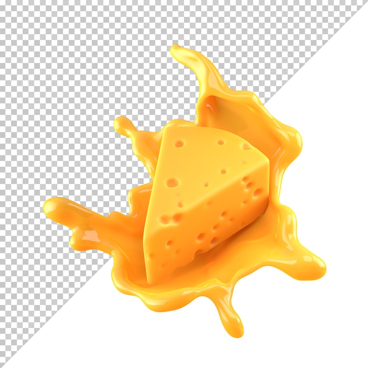 白い背景にチーズ