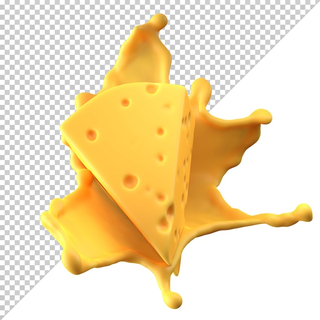 PSD cheese isolated on white background