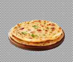 PSD cheese paratha isolated on transparent background