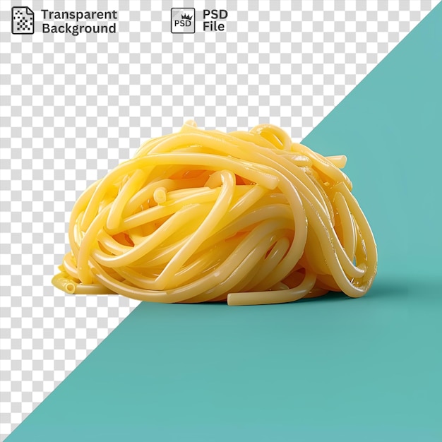 Cheese pasta on a blue background