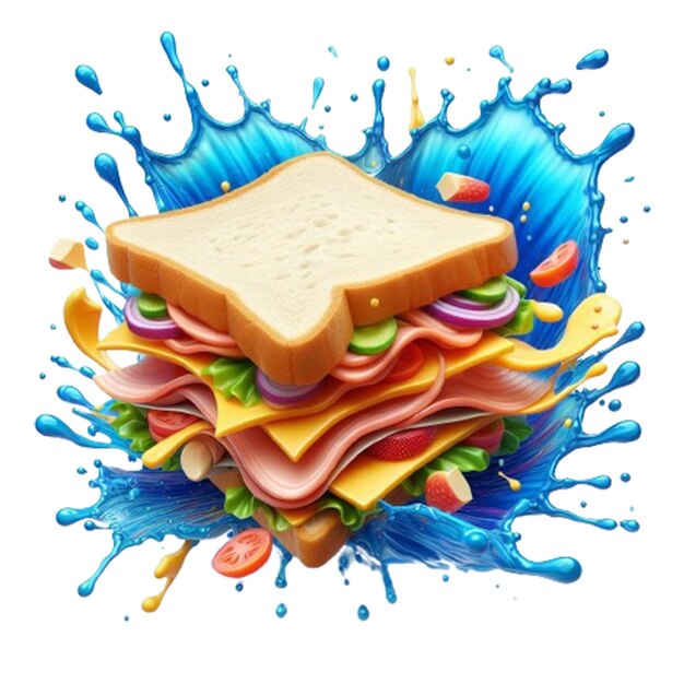 PSD cheese sandwich splash