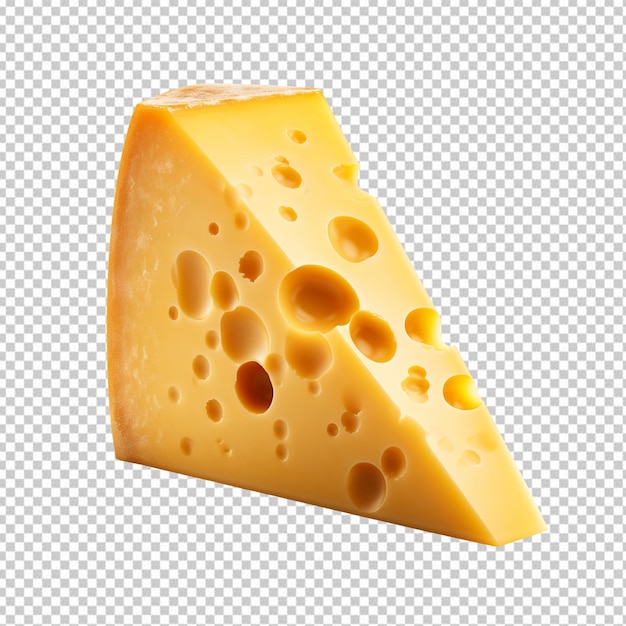 cheese slice isolated on transparent background