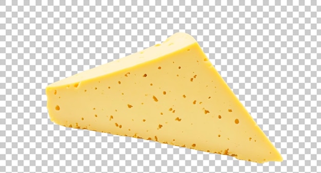 透明な背景にチーズ スライス