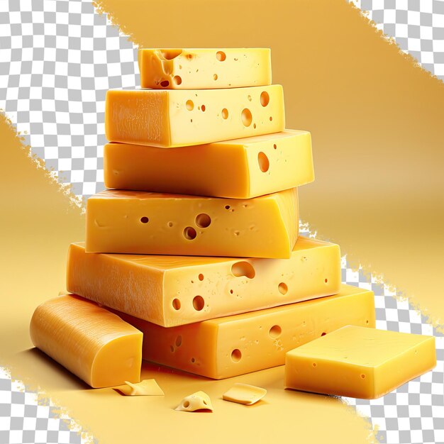 PSD 透明な背景を切り抜いて撮影したチーズスライス