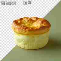 PSD cheese souffle on a green background