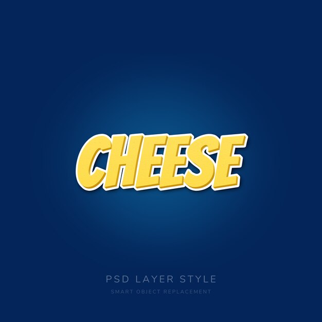 Cheese text effect with texture