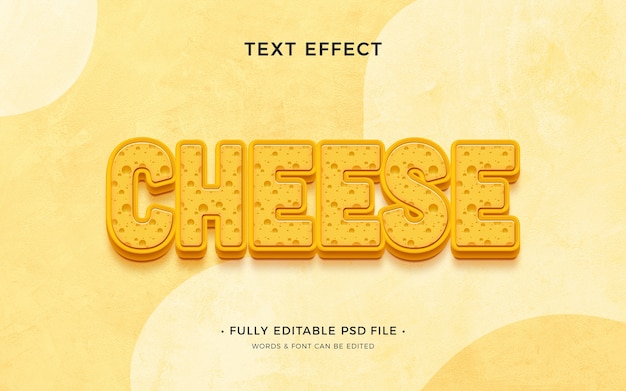 PSD cheese text effect